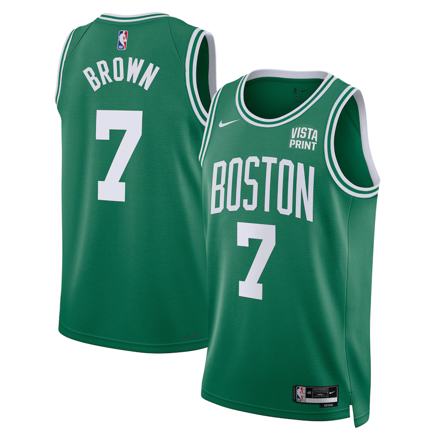 Men's Boston Celtics Jaylen Brown #7 Icon Editon 2023-2024 Green Jersey 2401HBCX
